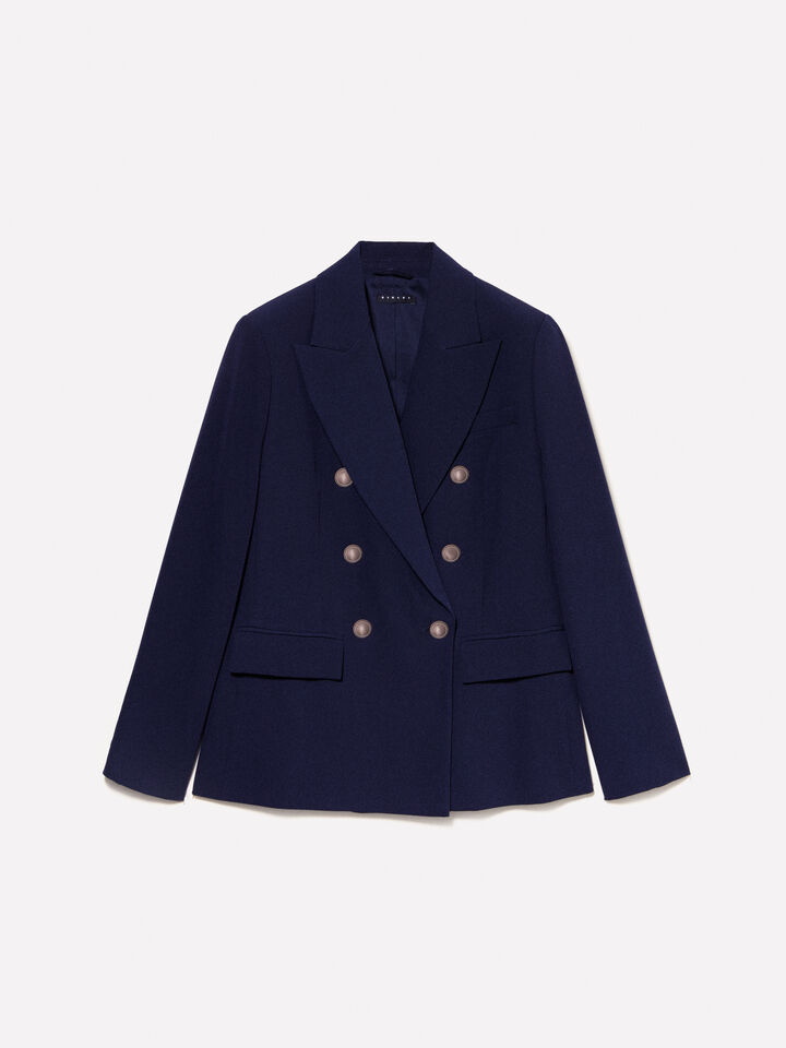 Μπλέιζερ μπλε σκούρο με κουμπιά gold - μπλέιζερ γυναικεία - Σκουρο Μπλε | Sisley image number 5